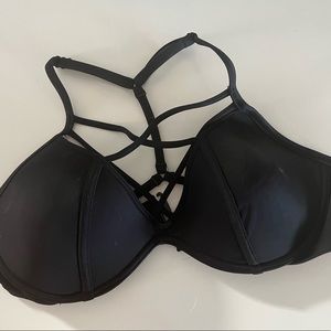 VS PINK Black strappy swim top